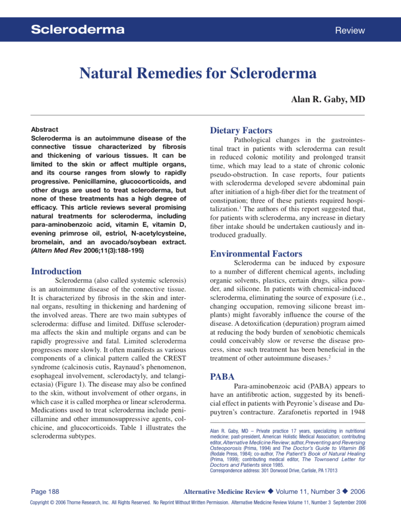 Natural Remedies for Scleroderma