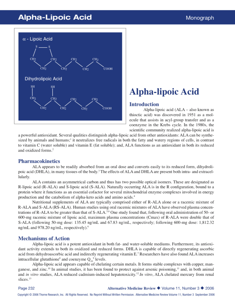 Alpha-lipoic Acid