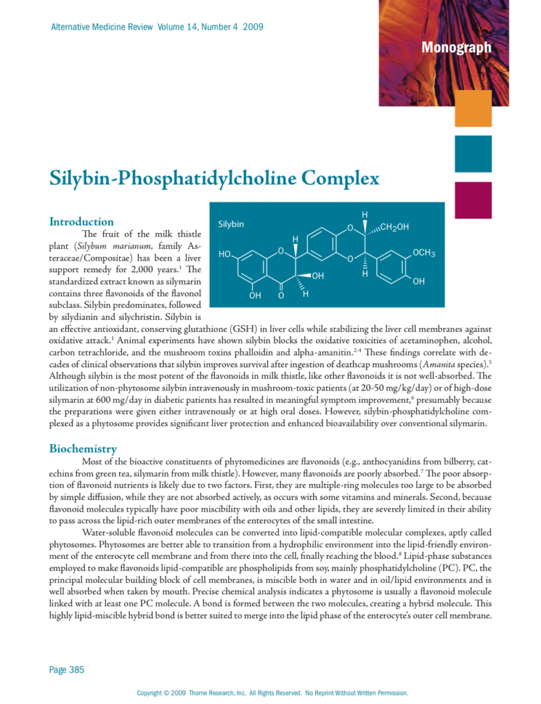 Silybin-Phosphatidylcholine Complex