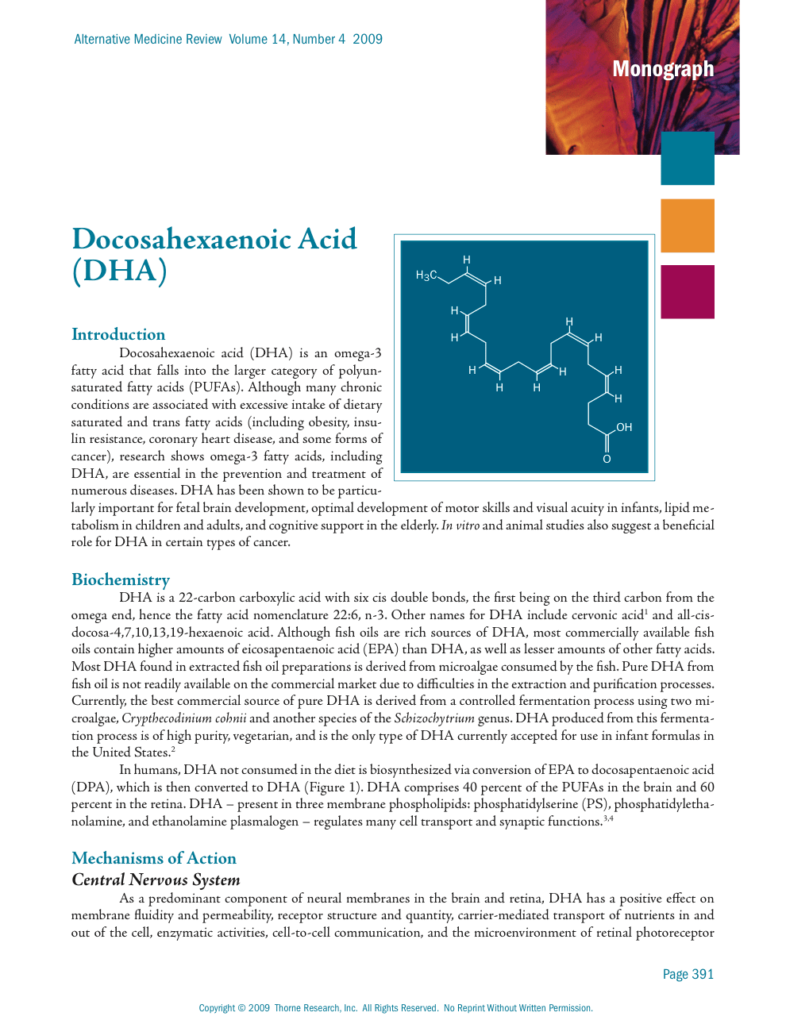 Docosahexaenoic Acid (DHA)