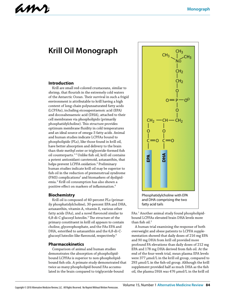 Krill Oil Monograph