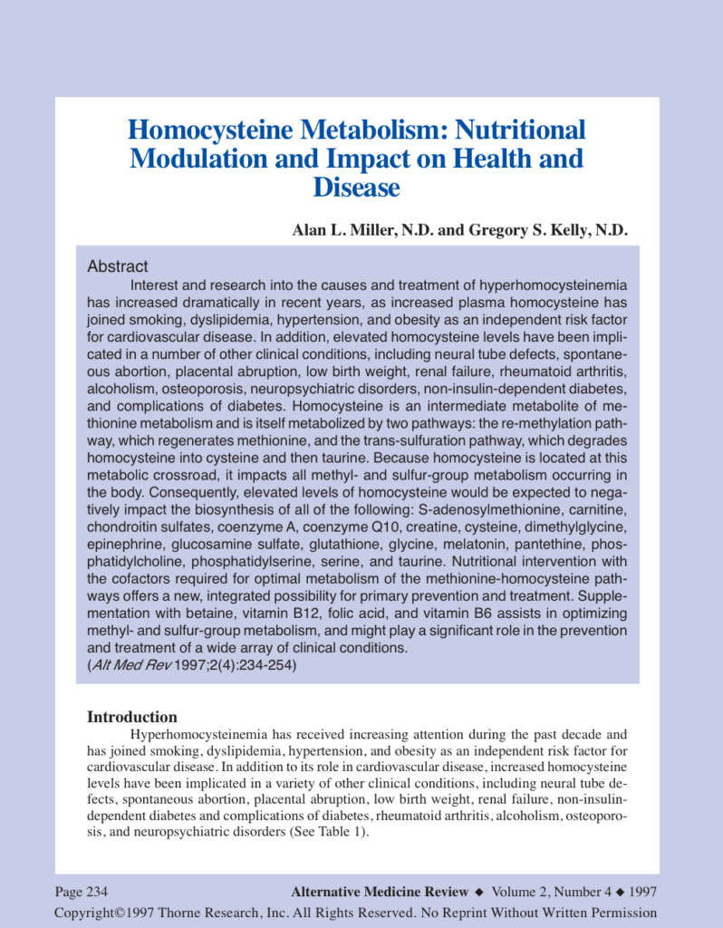 Homocysteine Metabolism: Nutritional Modulation and Impact on Health and Disease